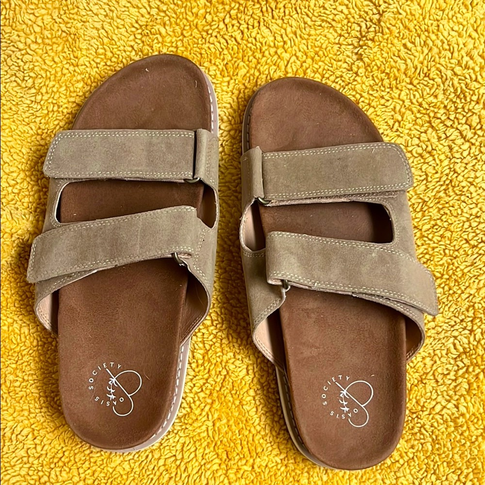 Society Tan Suede Women's Sandals